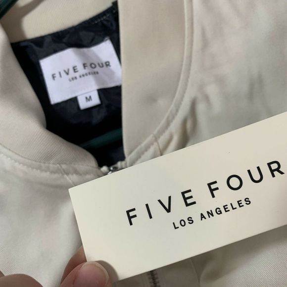 Five Four Cream Bomber Jacket - Picture 3 of 8